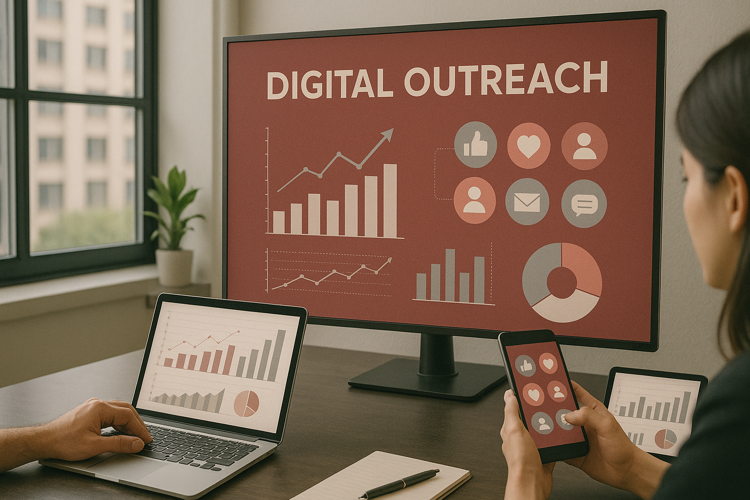 Abstract representation of AI-powered marketing tools